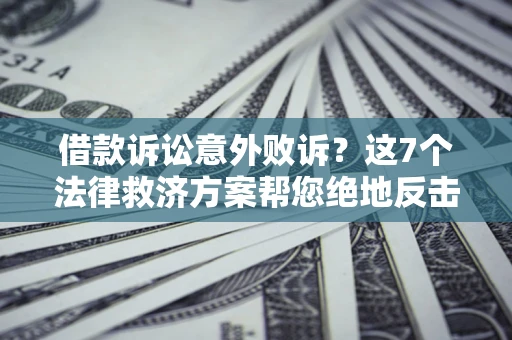 北京借款诉讼意外败诉？这7个法律救济方案帮您绝地反击！