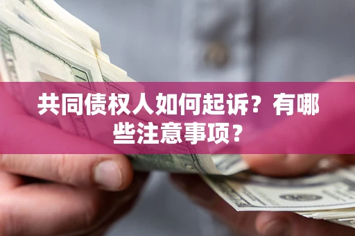 北京共同债权人如何起诉？有哪些注意事项？